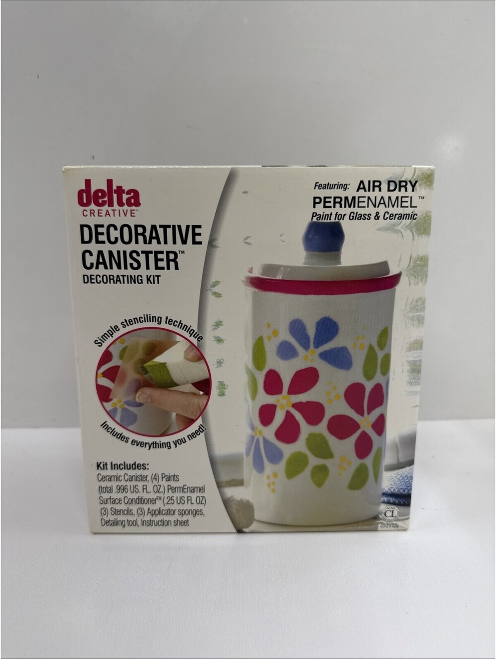 *Rare* Delta Creative Decorative Canister Stencil Decorating Kit